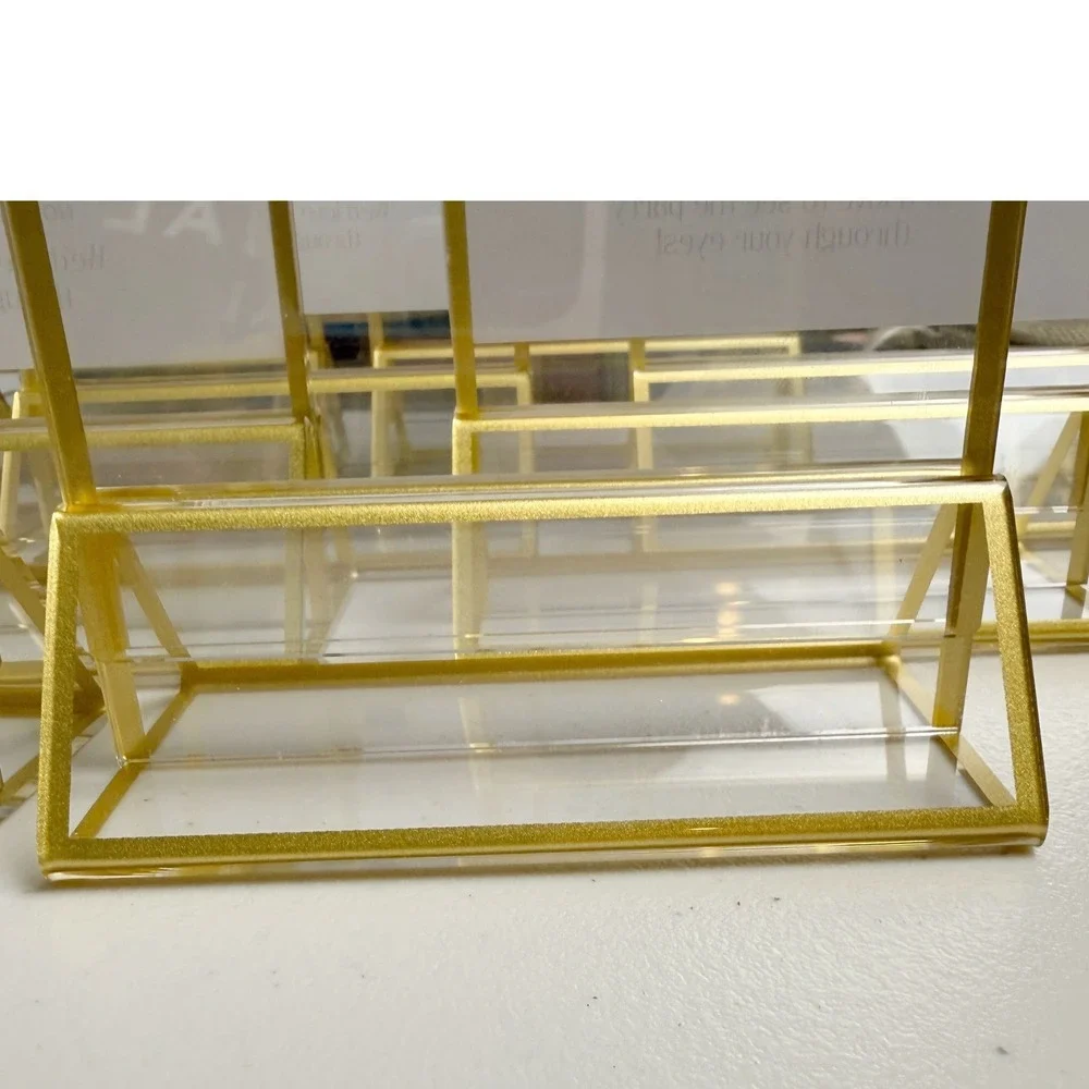 Table Number Stand Frame Acrylic Sign Holder 4x6 Gold 6 Pack Party Wedding Photo